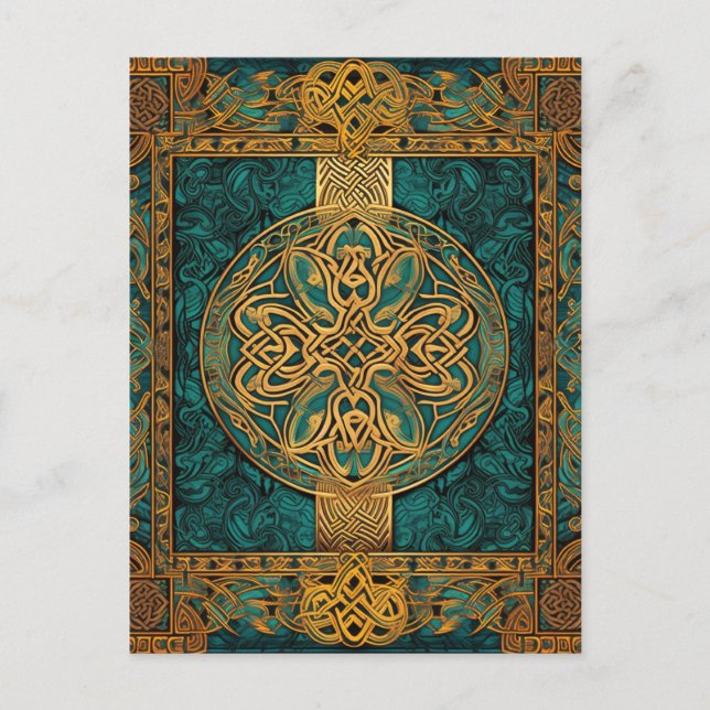 Celtic Knot Knotwork Vykort (Framsida)