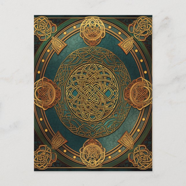 Celtic Knot Knotwork Vykort (Framsida)