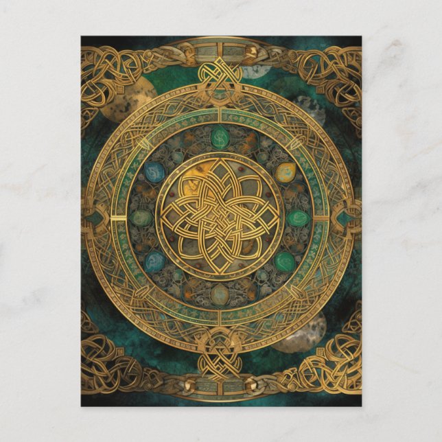 Celtic Knot Knotwork Vykort (Framsida)