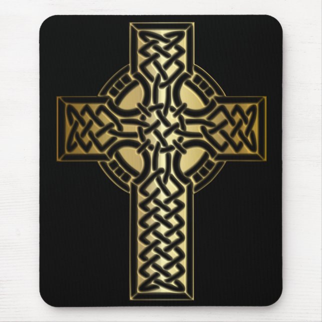 Celtic Knot Kor i Guld och Black Musmatta (Framsidan)