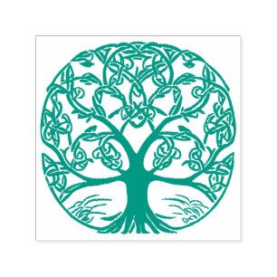 Celtic Knot Livets träd Design Självfärgande Stämpel