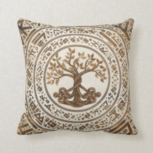 Celtic Knot Livets träd-Yggdrasil Kudde
