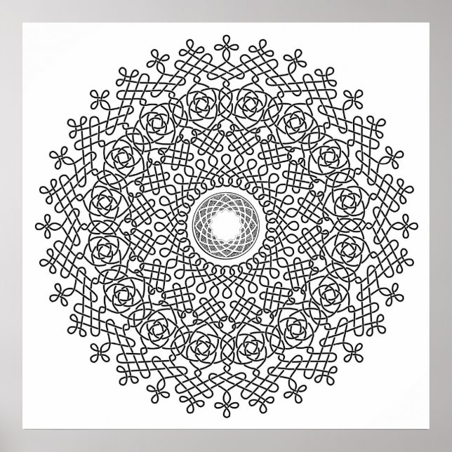 Celtic Knot Mandala 1 Poster (Framsidan)