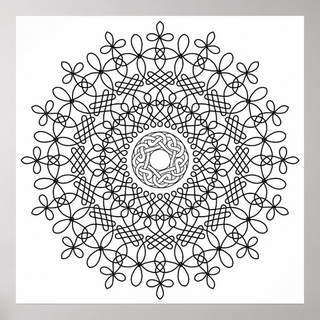Celtic Knot Mandala 2 Poster (Framsidan)