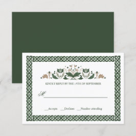 Celtic Knot | Modern Blommigt Irländska Bröllop Inbjudningar