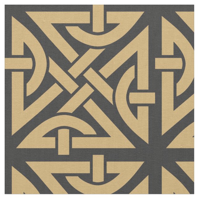 Celtic Knot Mönster Tyg (Närbild)