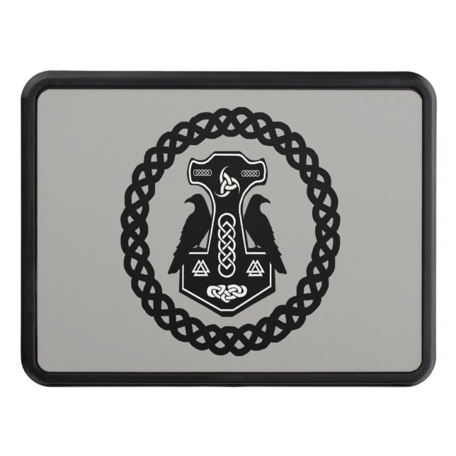 Celtic Knot Norse Thors Hammer Dragkroksskydd (Framsidan)