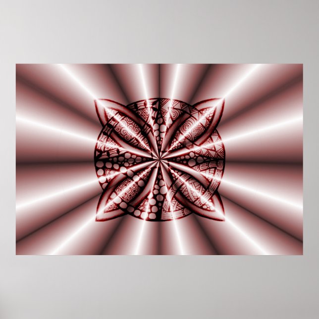 Celtic Knot Original Unique Red Poster (Framsidan)