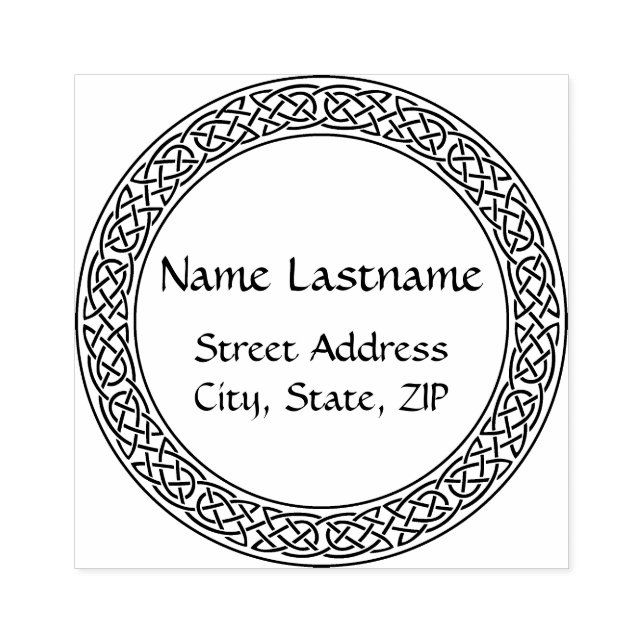Celtic Knot personlig gummi frimärke Stämpel (Tryck)