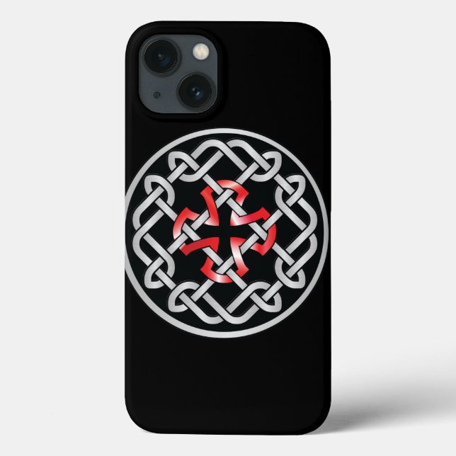 Celtic Knot Red Metallic iPad Case (Baksida)