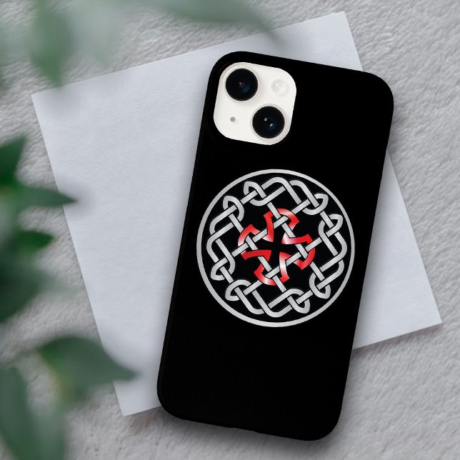 Celtic Knot Red Metallic iPhone 14 Fodral (Skapare uppladdad)