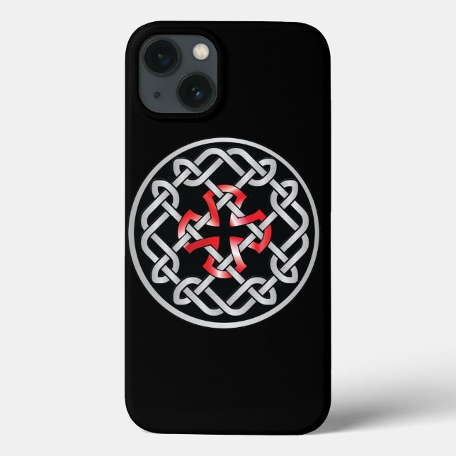 Celtic Knot Red Metallic iphone case (Baksida)