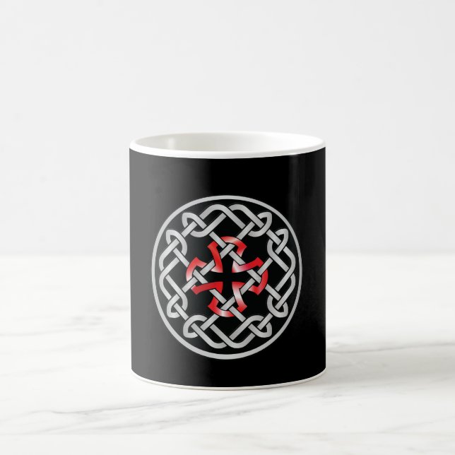 Celtic Knot Red Metallic Mugg (Center)