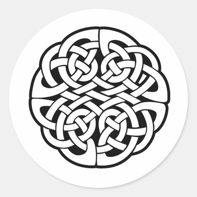 Celtic Knot Runt Klistermärke (Framsida)
