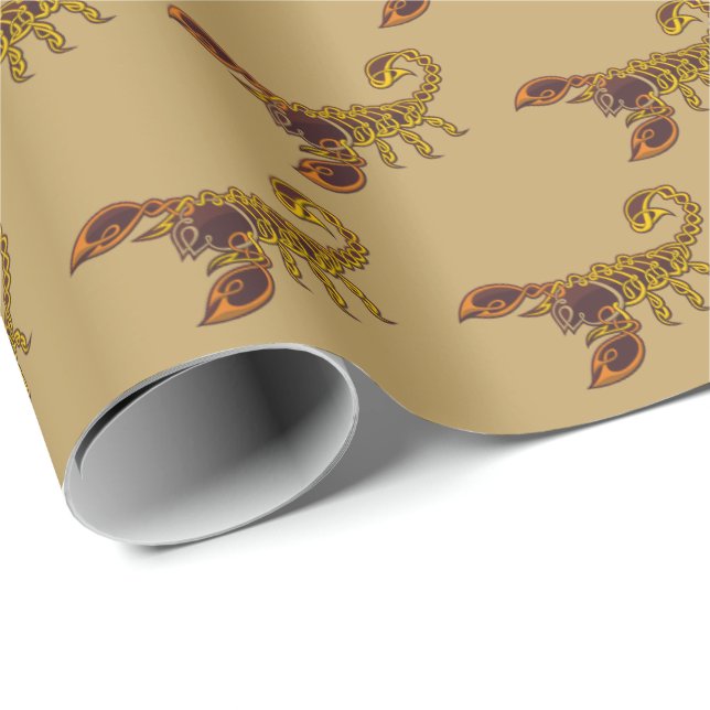 Celtic Knot Scorpion Presentpapper (Rullad Hörn)