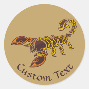 Celtic Knot Scorpion Runt Klistermärke