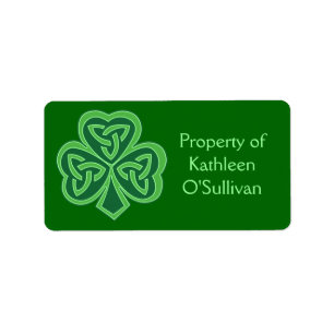 Celtic Knot Shamrock Label Adressetikett