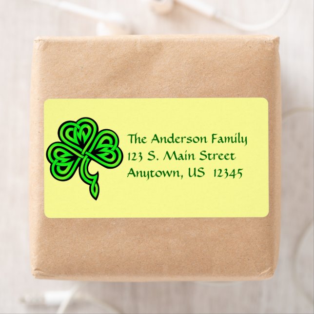 Celtic Knot Shamrock Label Fraktsedel (Insitu)