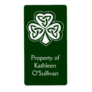 Celtic Knot Shamrock Label Fraktsedel