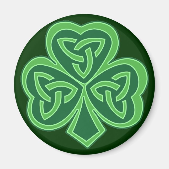 Celtic Knot Shamrock Magnet (Framsidan)