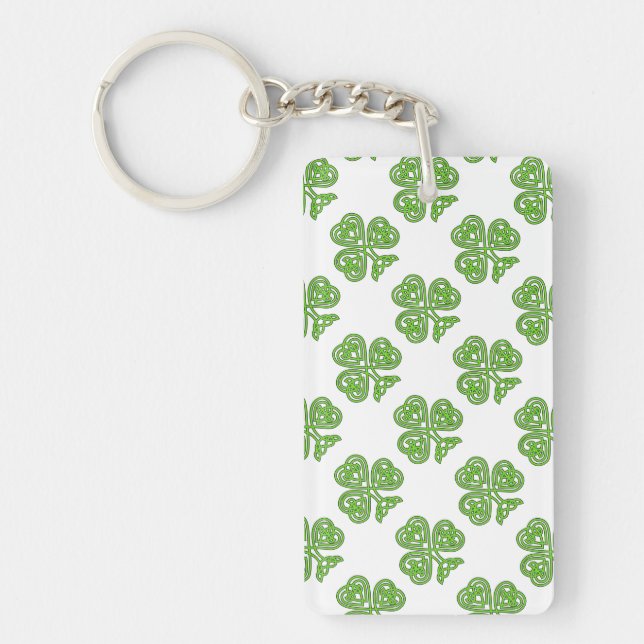 Celtic Knot Shamrock Nyckelring (Framsidan)