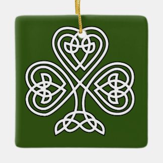 Celtic Knot Shamrock Tile Julgransprydnad Keramik