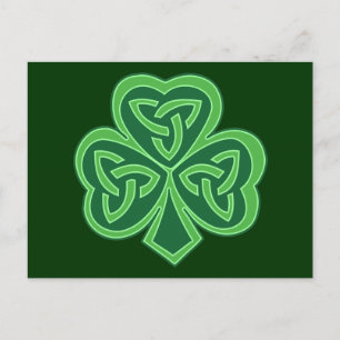 Celtic Knot Shamrock Vykort
