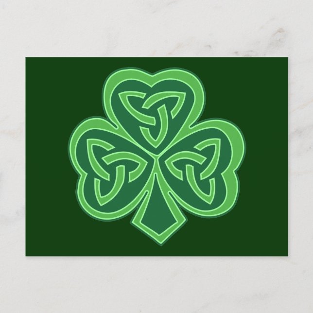 Celtic Knot Shamrock Vykort (Framsida)
