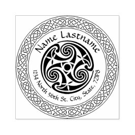 Celtic Knot & Spiral personlig gummi frimärke Stämpel