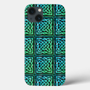 Celtic Knot - Square Blue-Grönt