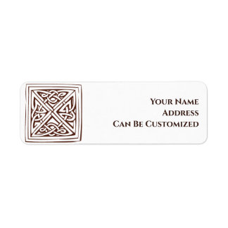 Celtic Knot Square Returadress Etikett