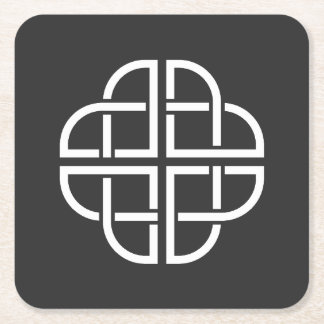 Celtic Knot - Symbol för fyraLöv Klöver Underlägg Papper Kvadrat