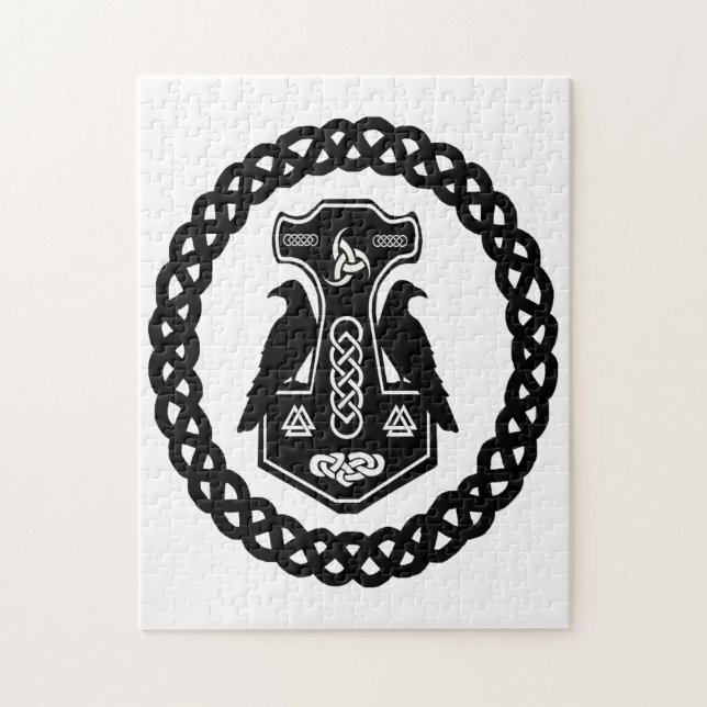 Celtic Knot Thors Hammer Pussel (Vertikal)