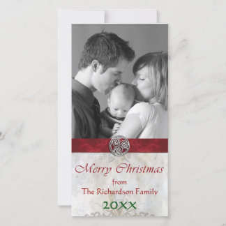 Celtic Knot Triskelion Helgdag julfoto Julkort