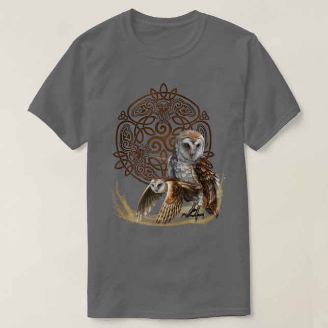 Celtic Knot Uggla T-Shirt (Design framsida)