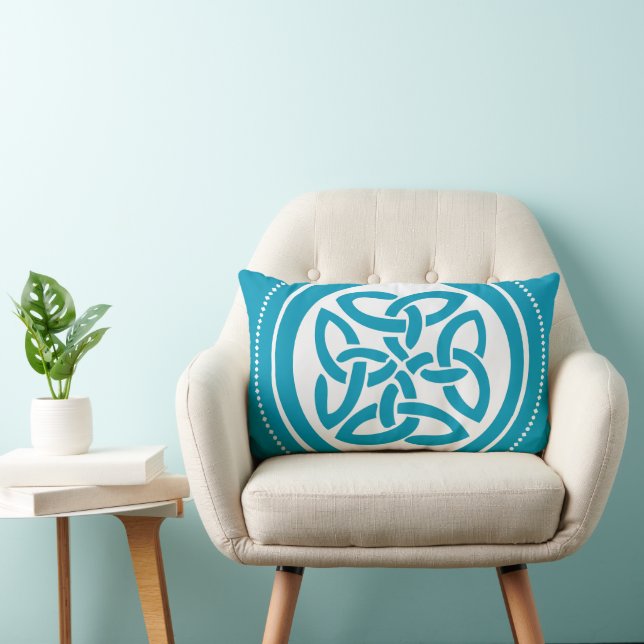Celtic Knot Välj någon Anpassningsbar Färg Pillow Lumbarkudde (Stol)