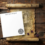 Celtic Knot Work Circle Anteckningsblock<br><div class="desc">En svart och vit kantig arbetscirkeldesign</div>