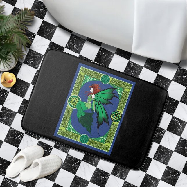 Celtic Knot Work Grönt Fairy Badrumsmatta (Skapare uppladdad)