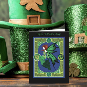 Celtic Knot Work Grönt Fairy Kort