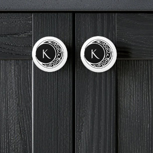 Celtic Knot Work Måne Circle Monogram Knopp