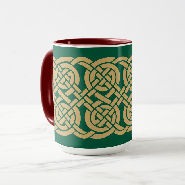 Celtic Knots Frieze Pattern Mugg (Framsida vänster)