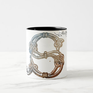 Celtic Knots Letter S Mug Två-Tonad Mugg