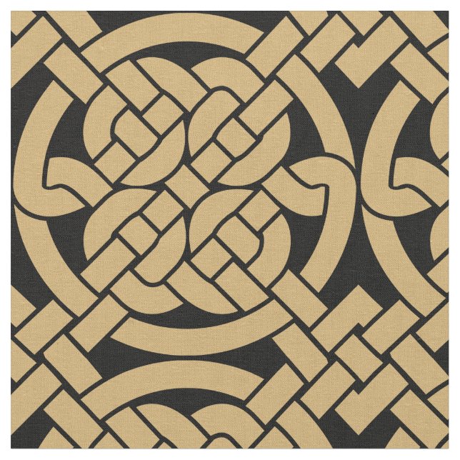 Celtic Knots Mönster Tyg (Närbild)