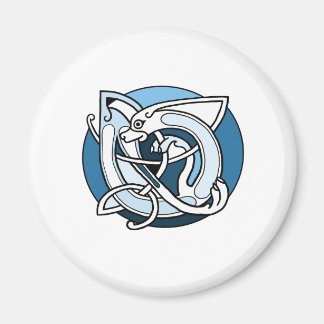 Celtic Knotwork Design - Blue Hund Magnet