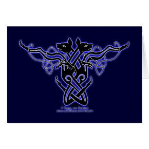 Celtic Knotwork jagar kortet Hälsningskort
