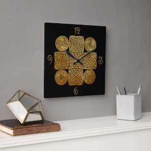 Celtic Knotwork Kor Fyrkantig Klocka