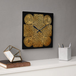 Celtic Knotwork Kor Fyrkantig Klocka