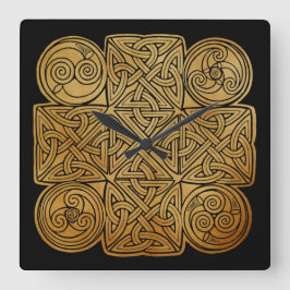 Celtic Knotwork Kor Fyrkantig Klocka