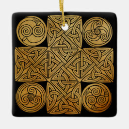 Celtic Knotwork Kor Julgransprydnad Keramik