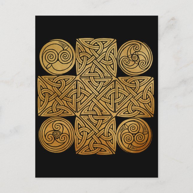 Celtic Knotwork Kor Vykort (Framsida)